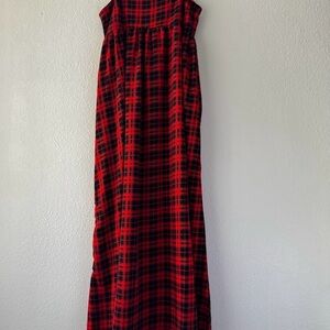 BUCKETLIST Red and Black Checkered Dress